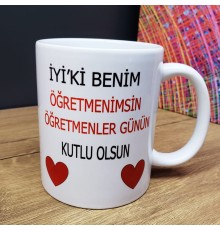 Öğretmene Hediye Kupa Bardak