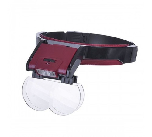 Lens Takmalı 4 Lens Led Lambalı Şapka Tip Büyüteç