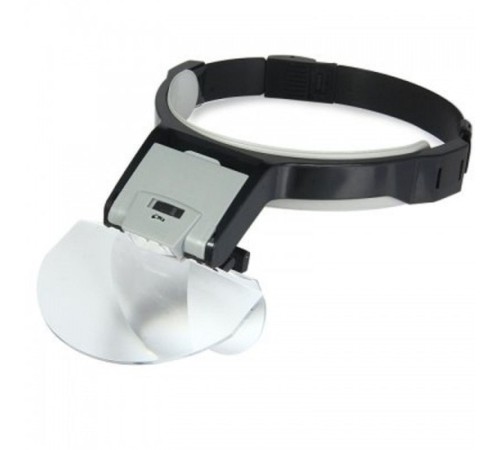 Lens Takmalı 5 Lenslı Led Lambalı Şapka Tip Büyüteç