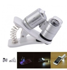 Evrensel Led Işıklı Mini Cep Mikroskobu Tüm Kameralı Telefonlar Için 9882-W