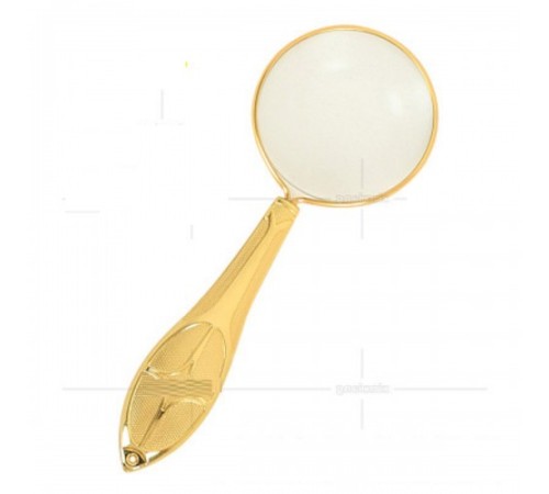 Altın Renkli 5X - 45 Mm Zarif Işlemeli Özel Tasarlanmış Büyüteç MG18155-7