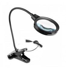 12 Led Clipslı Işıklı Büyüteç Işıklı Masa Lambası Çalışma Lambası