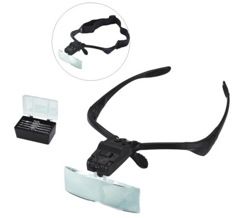 Işıklı Gözlük Büyüteç - 5 Farklı Lens 9892B