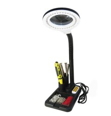 Esnek 5X /10X 40 Led Işıklı Büyüteç - Lamba Büyüteç Okuma - Çalışma Lehim Masa Lambası A808