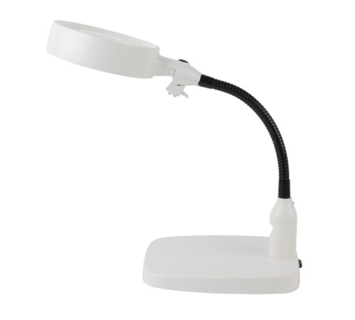 Masaüstü 10X Led Işıklı Büyüteç Okuma El Sanatları Onarım Büyüteç 7765