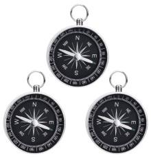 Mini Paslanmaz Alüminyum Pusula G44-2B Gümüş