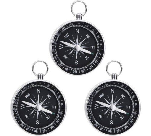 Mini Paslanmaz Alüminyum Pusula G44-2B Gümüş