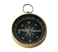 Mini Paslanmaz Alüminyum Pusula G44-2B Gold