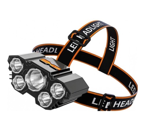 5 Led'li Usb Şarjlı Kafa Lambası P-T21