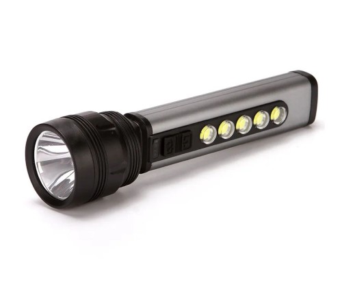 Power Led + 5 Cob Led Şarjlı Alüminyum Kasa Fener P-67