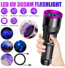 F.B.I F-365 UV 20W Şarjlı 26650 Pilli Profesyonel El Feneri