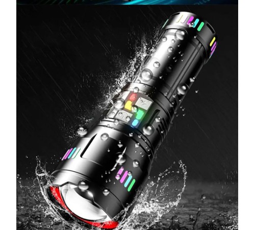 Pro F-3002 Alüminyum TG LED Gece Şeritli Type-C Şarjlı El Feneri