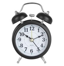 Metal Işıklı Masa Üstü Çalar Saat Siyah