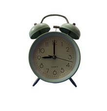 Metal Işıklı Masa Üstü Çalar Saat Su Yeşili