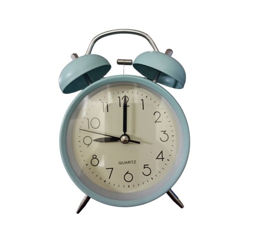 Metal Işıklı Masa Üstü Çalar Saat Turkuaz