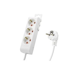 Ri-Tech Topraklı Uzatma Kablosu 3 Priz 3 M - Beyaz
