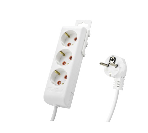 Ri-Tech Topraklı Uzatma Kablosu 3 Priz 3 M - Beyaz