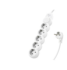Termal Akım Korumalı Uzatma Kablosu 5 Priz Anahtarlı 2 M - Beyaz 3394-01