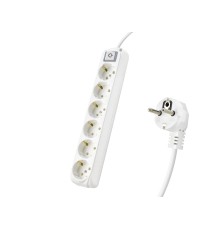 Anahtarlı Topraklı Uzatma Kablosu 6X Priz 2 M - Beyaz 9260202