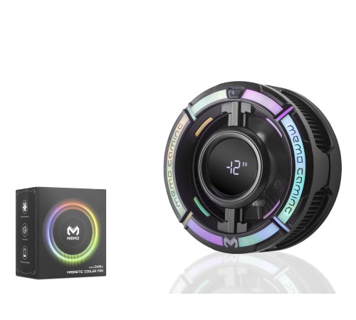 Manyetik Telefon Soğutucu Fan 15W Rgb Dijital Ekranlı Siyah CX15
