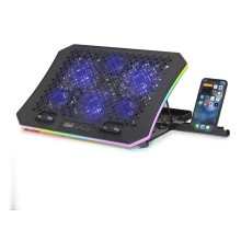 Laptop Soğutucu 6X Fan Rgb + Telefon Standı 14–18 - Siyah DCXAA8