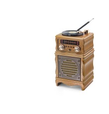 Bluetooth Nostaljik Fm Radyo Usb Tf Aux Hoparlör - Kahverengi FX2502B