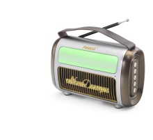 Bluetooth Nostaljik Fm Radyo Usb Tf Aux Rgb Taşınabilir Hoparlör - Kahverengi FX2512B