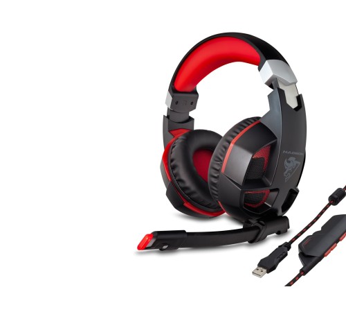 G59 Kulaklık Usb 7.1 Ps4 Uyumlu Led - Siyah Kırmızı