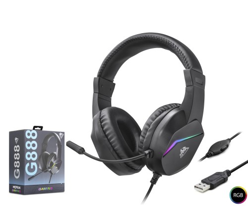 Kulaklik Usb Rgb - Si̇yah G888