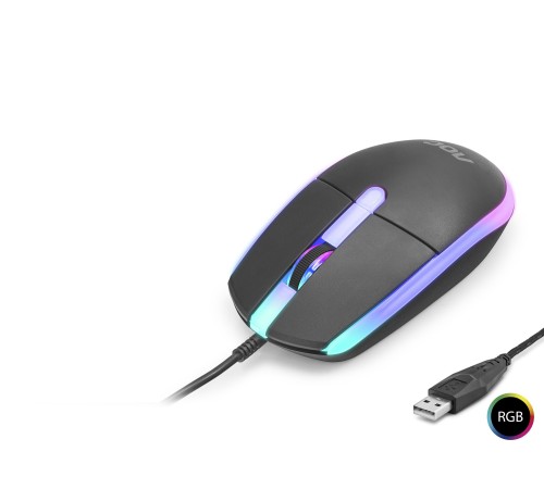 Mouse Optik 1200 Dpi Usb Rgb - Siyah GM150B/LA