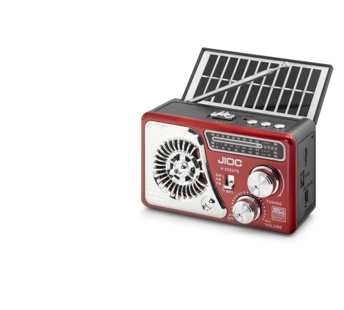 Nostaljik Bluetooth Fm Radyo Tws Usb Tf Aux Solar Şarjli El Fenerli Kamp Hoparlör H532UTS