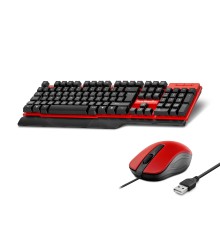 Klavye Ve Mouse Seti - Kırmızı Siyah HD861K