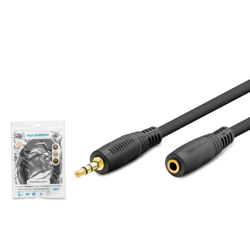 3.5 Mm Aux Uzatma Kablosu 5 M - Siyah HDX1020