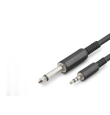 6.35Mm To 3.5Mm Gitar Kablosu 5 M - Siyah HDX1078