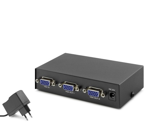 Vga Splitter 1 In 2 Out 200 Mhz - Siyah HDX1277