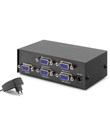 Vga Splitter 1 In 4 Out 200 Mhz - Siyah HDX1278