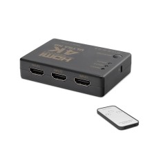 Hdmi Switch 4K Kumandalı 3 In 1 Out - Siyah HDX1308