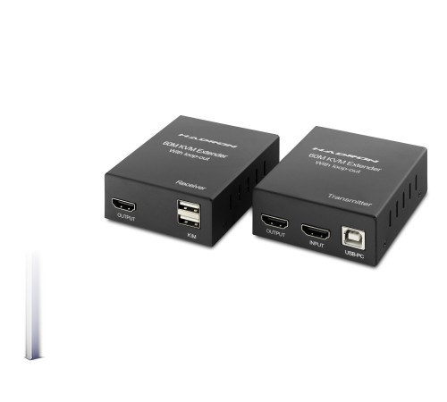 Hdmi Kvm Extender Loop-Out 1080P 60 M - Siyah HDX1356