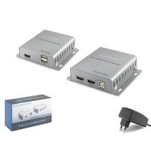 Hdmi Kvm Extender 4K Loop-Out 120 M - Gümüş HDX1363