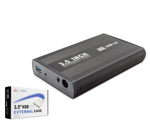 3.5 Inç Sata Hdd Harici Disk Kutusu Usb 3.0 - Siyah HDX1756