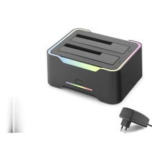 Usb 3.0 Hdd/Ssd Disk Docking Station Sata 2.5 /3.5 Klonlama Destekli Rgb - Siyah HDX1790
