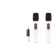 Profesyonel Kablosuz Uhf 2 Mikrofonlu Set 6.35 Mm - Beyaz HDX2791B