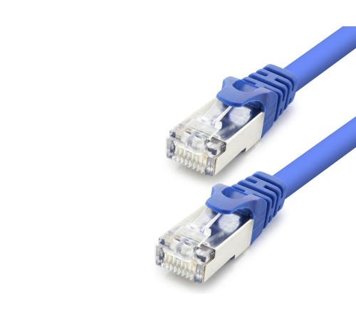 Cat7 Ethernet Patch Kablosu 10 Gbps 600 Mhz 30 Cm - Mavi HDX5097