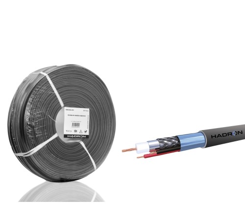 Cctv Kablo Mini Coax Eco Cca Pe 2X0.50 Mm Dış Mekan 250 M - Siyah HDX5582-250