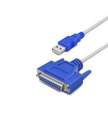 Usb To Paralel (Lpt) Yazıcı Dönüştürücü Kablosu 1.3 M - Silver Mavi HDX7531
