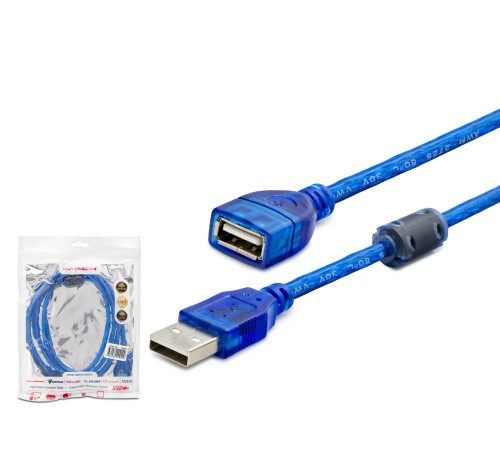 Usb Uzatma Kablosu 3 M - Şeffaf Mavi̇ HDX7535