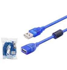 Usb Uzatma Kablosu 5 M - Şeffaf Mavi̇ HDX7536