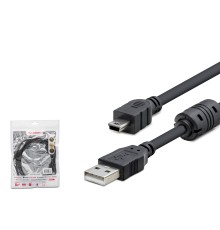 Usb Mini V3/5Pin To Usb Kablo 1.5 M - Si̇yah HDX7538