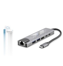 Type-C Hub Hdmi 4K Usb 3.0 Lan 6 Port - Gri HDX7791