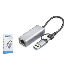 Usb 3.0 & Type-C Ethernet Adaptör Gigabit - Gri HDX7863